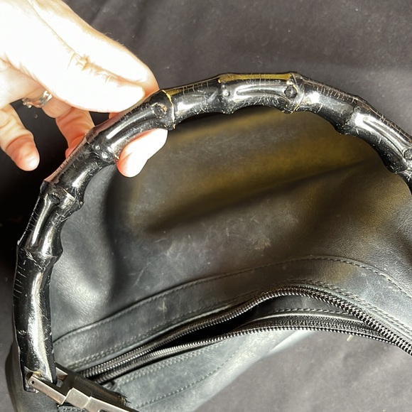 Gucci bamboo handle vintage bag authentic leather - Picture 8 of 16